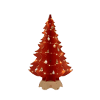 Sapin en carton (Impression rouge, pied blanc)