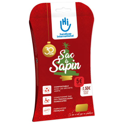 Sac à sapin Handicap International biodégradable - Version 2023