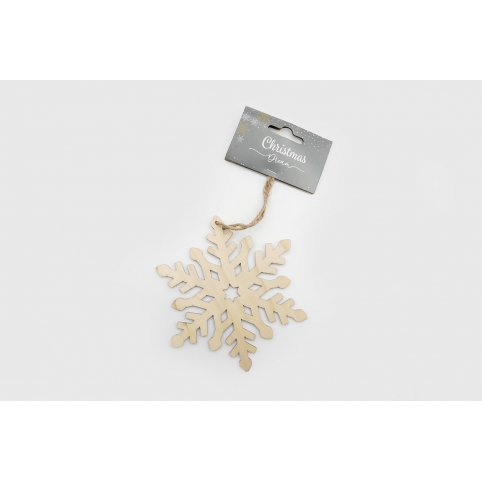 Suspensions de Noël en bois - Bonhomme et maison