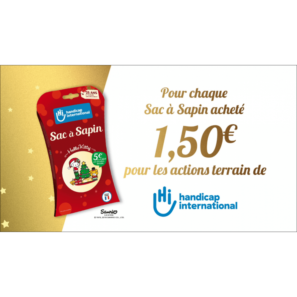 Auchan - Depuis plus de 20 ans, il orne le pied des sapins pour Noël !  Pensez au sac à sapin d'Handicap International France, il est 100%  solidaire, pratique et écologique 🎄